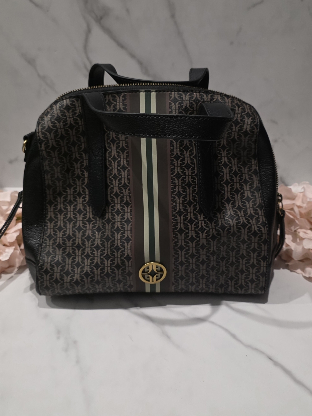 Fossil - Sydney Satchel Black Stripe Detail